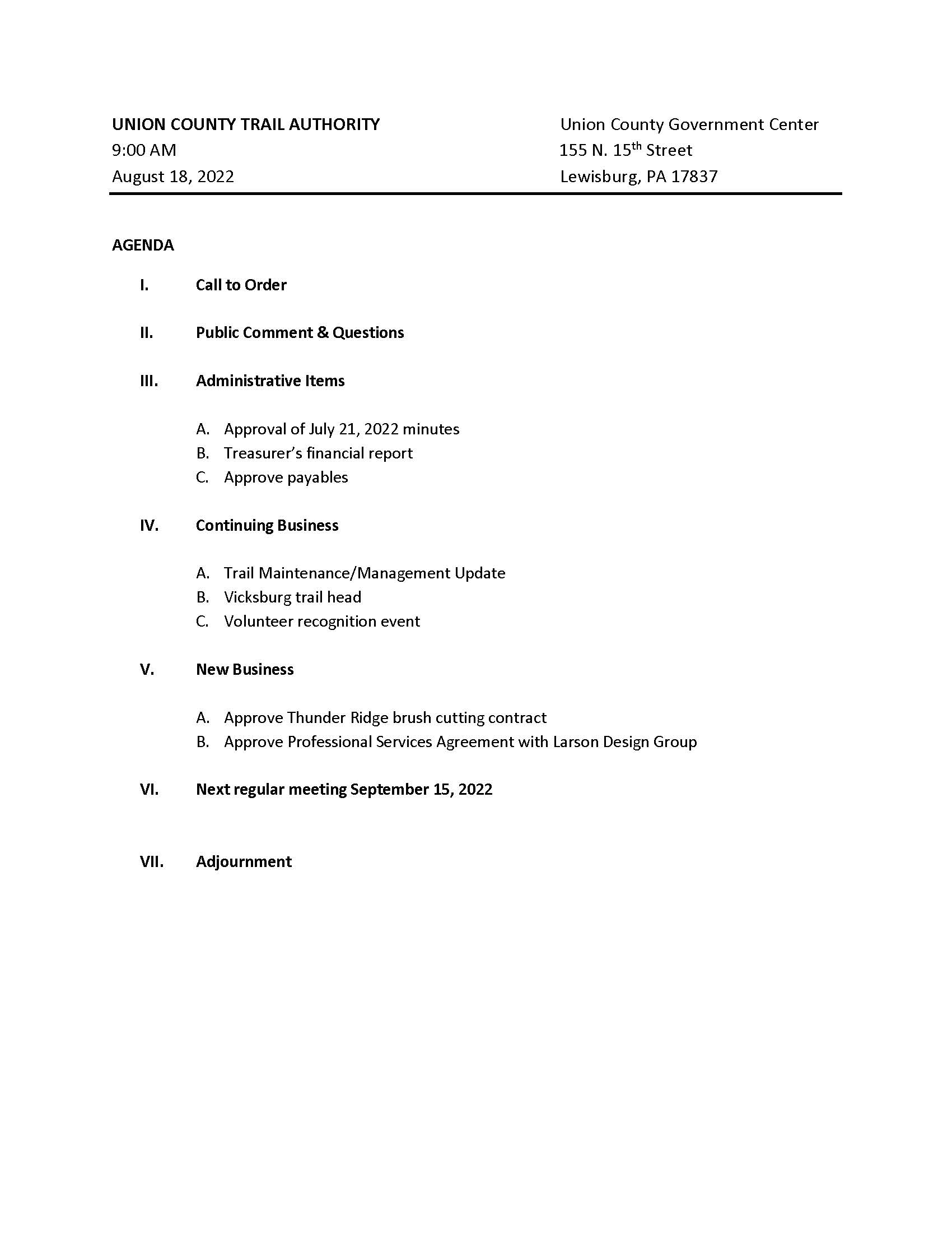 August_2022 Agenda